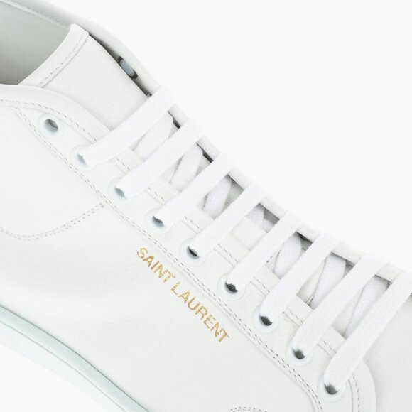 Saint Laurent SL/39 Mid Top Sneakers White Blue Women’s EU 38/US 8 New in Box - Picture 2 of 6